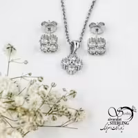 نیمست نقره گل عیار925 کد 15910