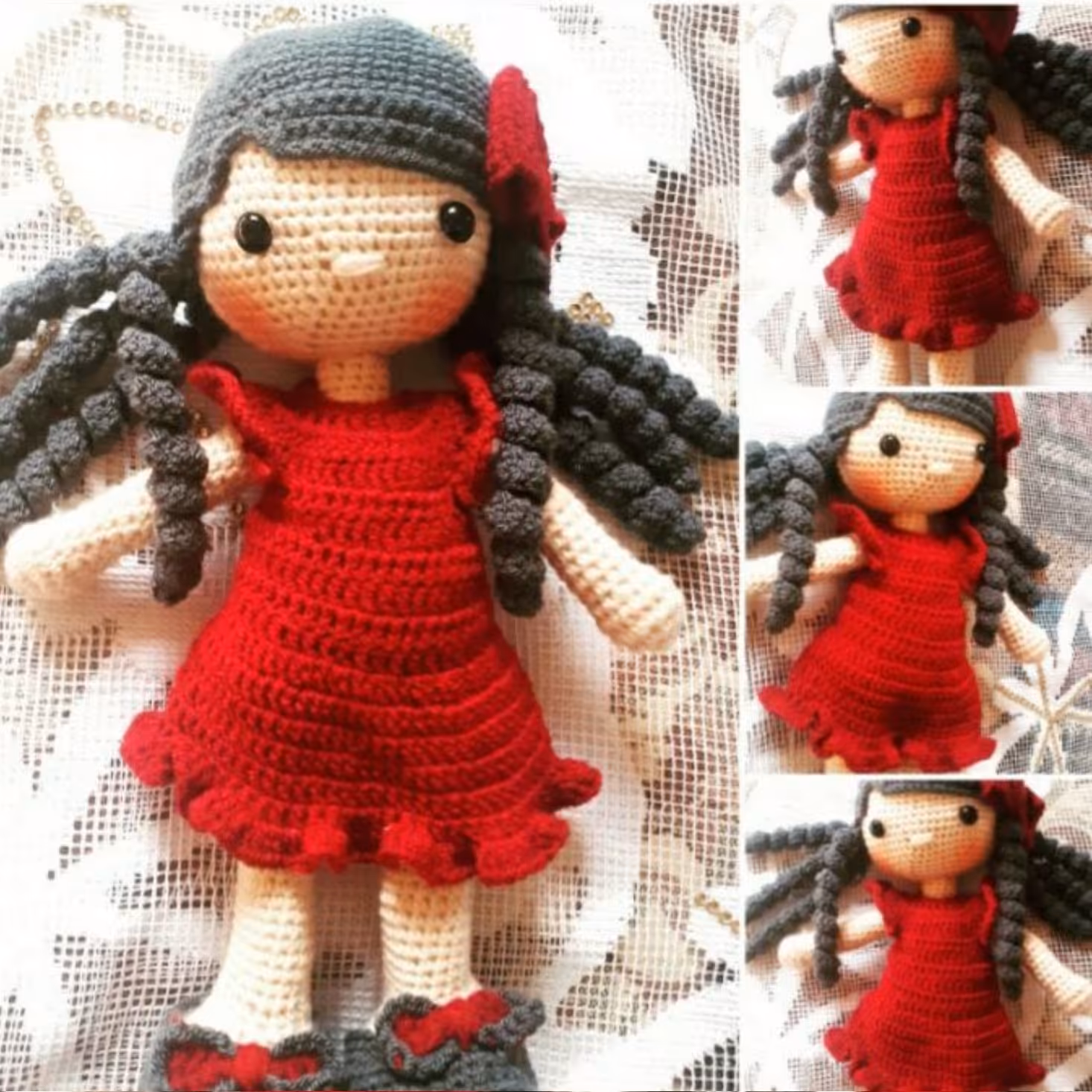 عروسک بافتنی دخترناز قد 30سانتی خوشگل (ارسال رایگان)