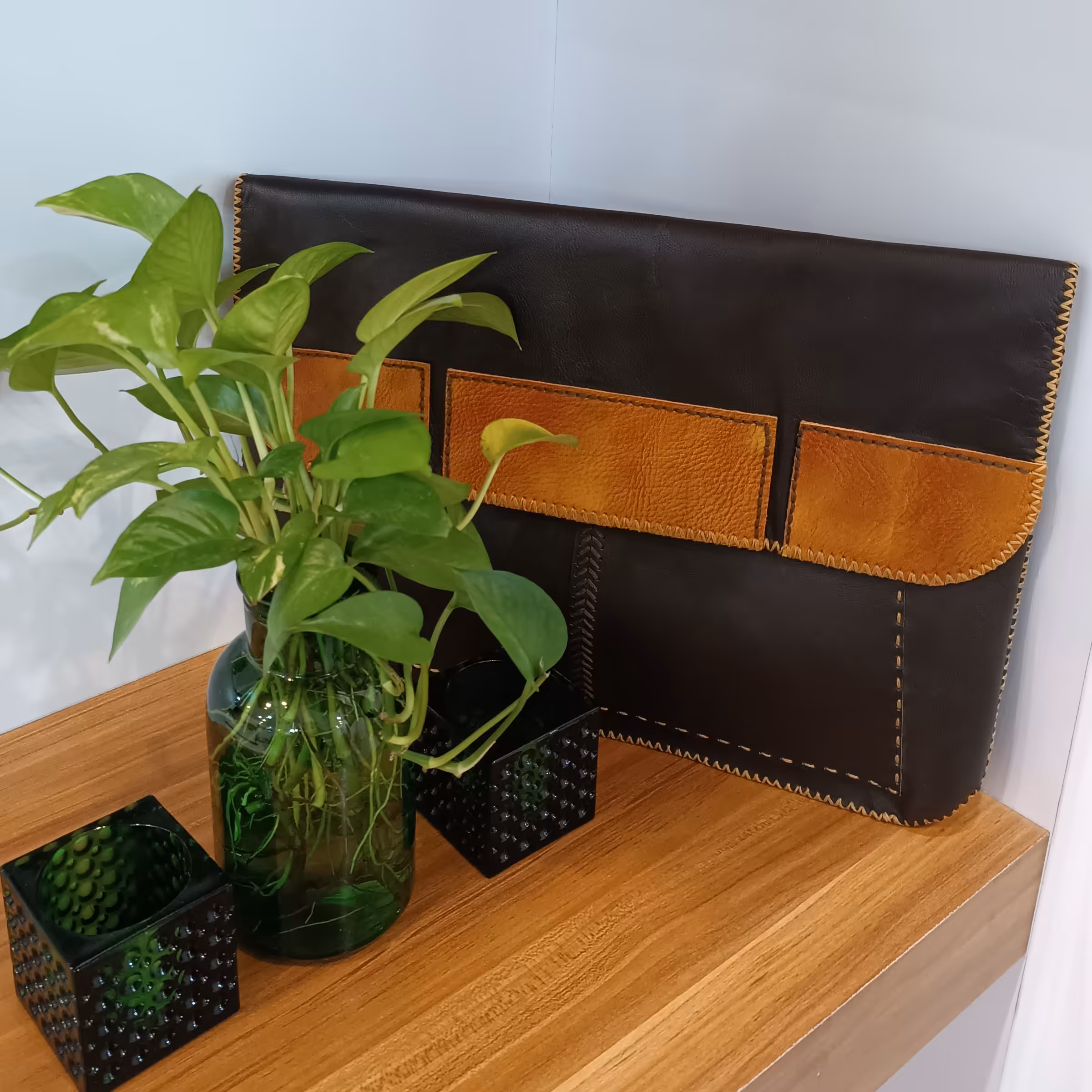 کیف لب تاپ ساده چرم گاوی درجه یک