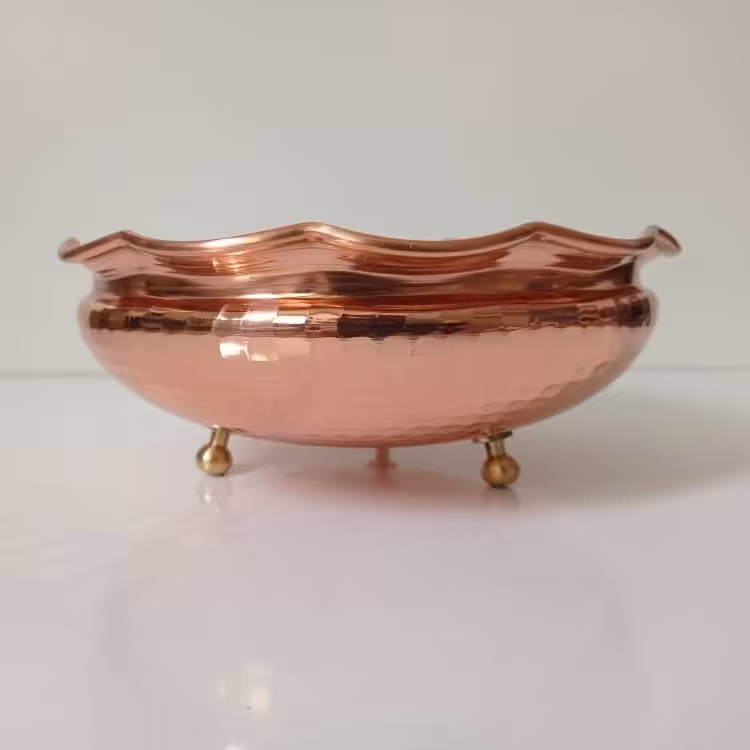 شکلات خوری مسی سه پایه برنجی نانو شده