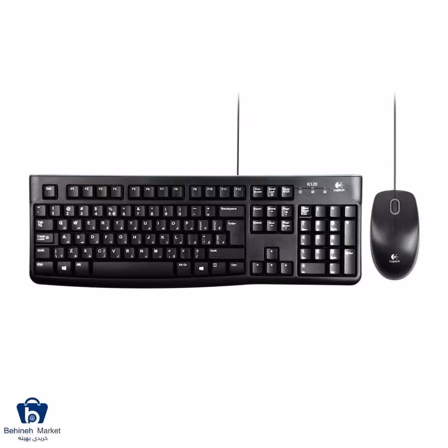 کیبورد و ماوس باسیم لاجیتک مدل MK120
