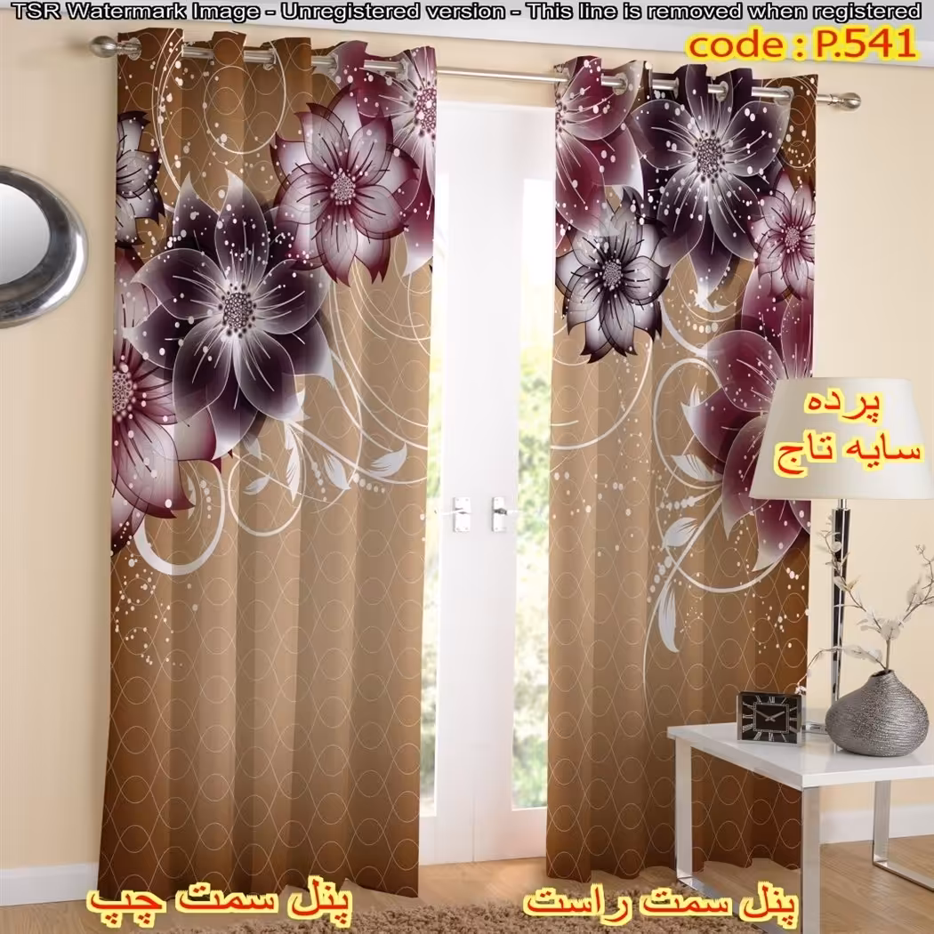 پرده هازان چاپی کد 541 هر پنل عرض 140 ارتفاع 290