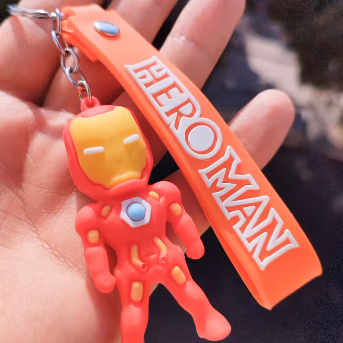 جاسوئیچی سیلیکونی طرح Iron man قابل شستشو قرمز 