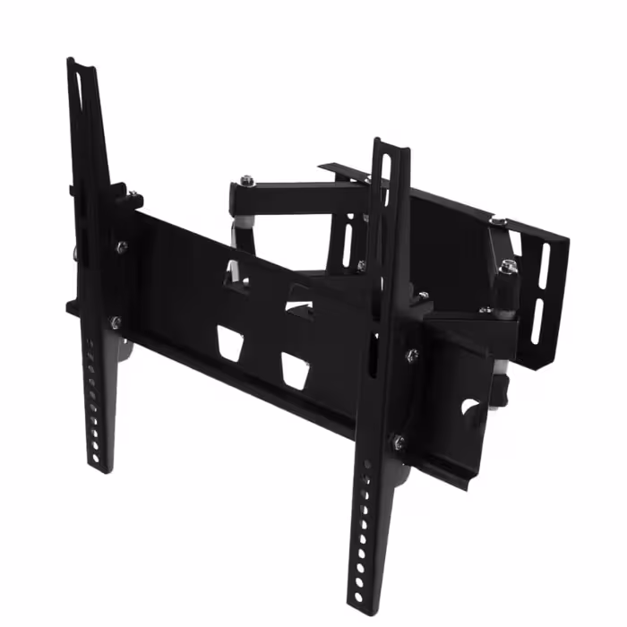 پایه دیواری تلویزیون چرخشی دو بازو 6جهته 32تا55 اینچ ورق ضخیم جک دار متحرک.