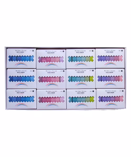 چسب نواری واشی رنگی طیفدار کالک (72عددی) کد 620