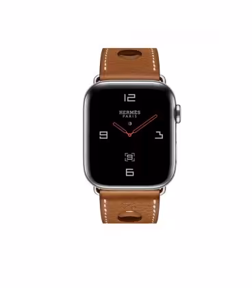 ساعت هوشمند اپل واچ سری 4 مدل Stainless Steel Case with Fauve Grained Barenia Leather Single Tour Rallye