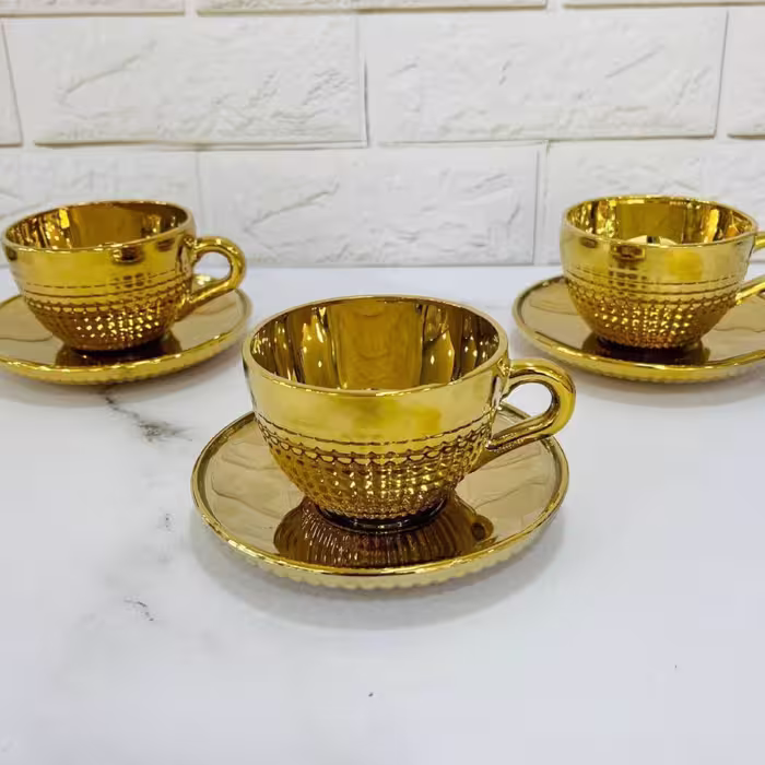 فنجان چای خوری طلایی 