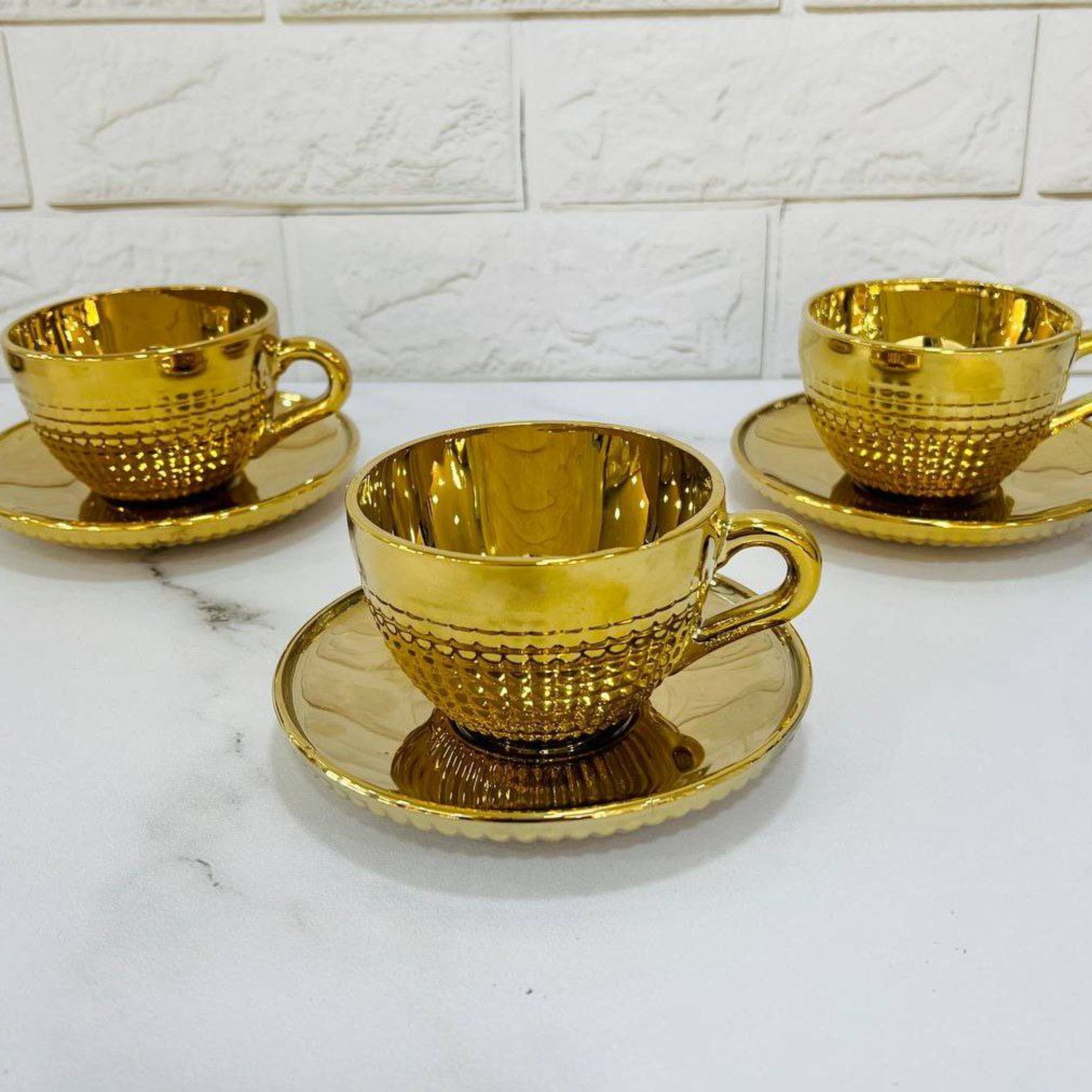 فنجان چای خوری طلایی