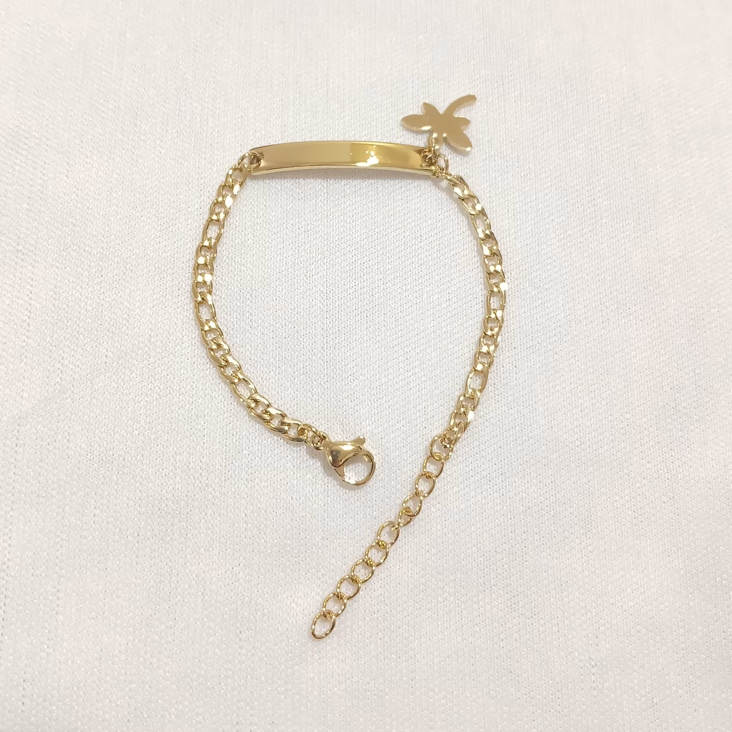 دستبند بچه گانه استیل طلایی