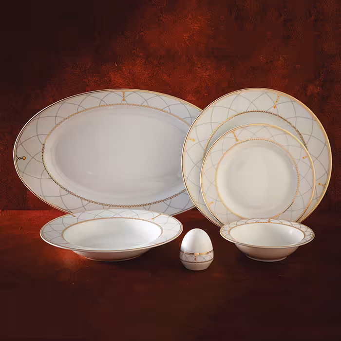 سرویس چینی زرین طرح رومانا 28 پارچه