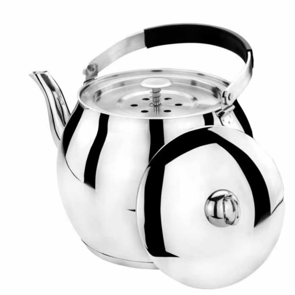 کتری لوله ای استیل ترکیه ای اصل  کف چدن 5 لیتر