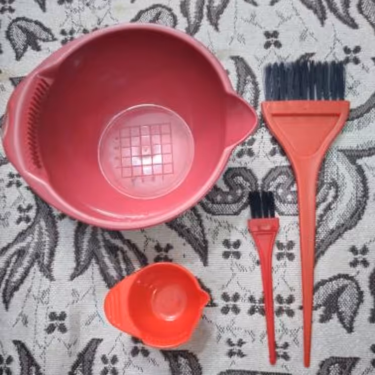 پک 4 تایی کاسه و قلم رنگ ابرو و مو