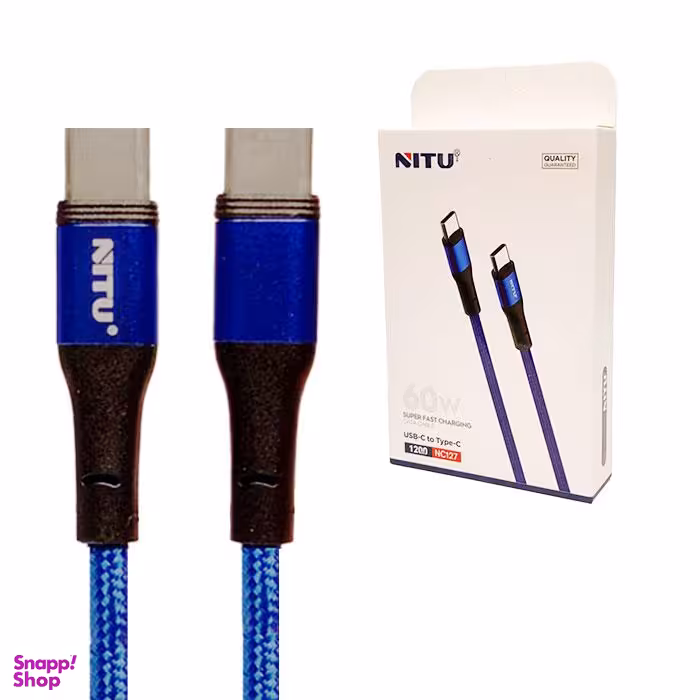 کابل Type-C به Type-C نیتو (Nitu) مدل NC127 طول 1.2 متر 60 وات