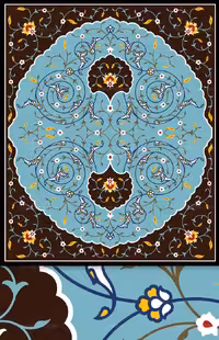 وکتور نقوش تذهیب کاشی کاری | گرافیک با طعم تربچه