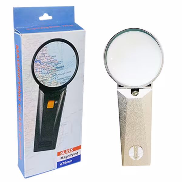 ذره بین چراغ‌دار سایز 75 میلی‌متری