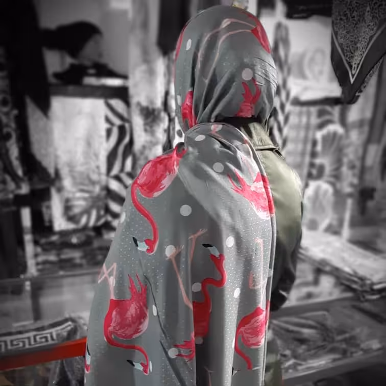 شال طرح فلامینگو