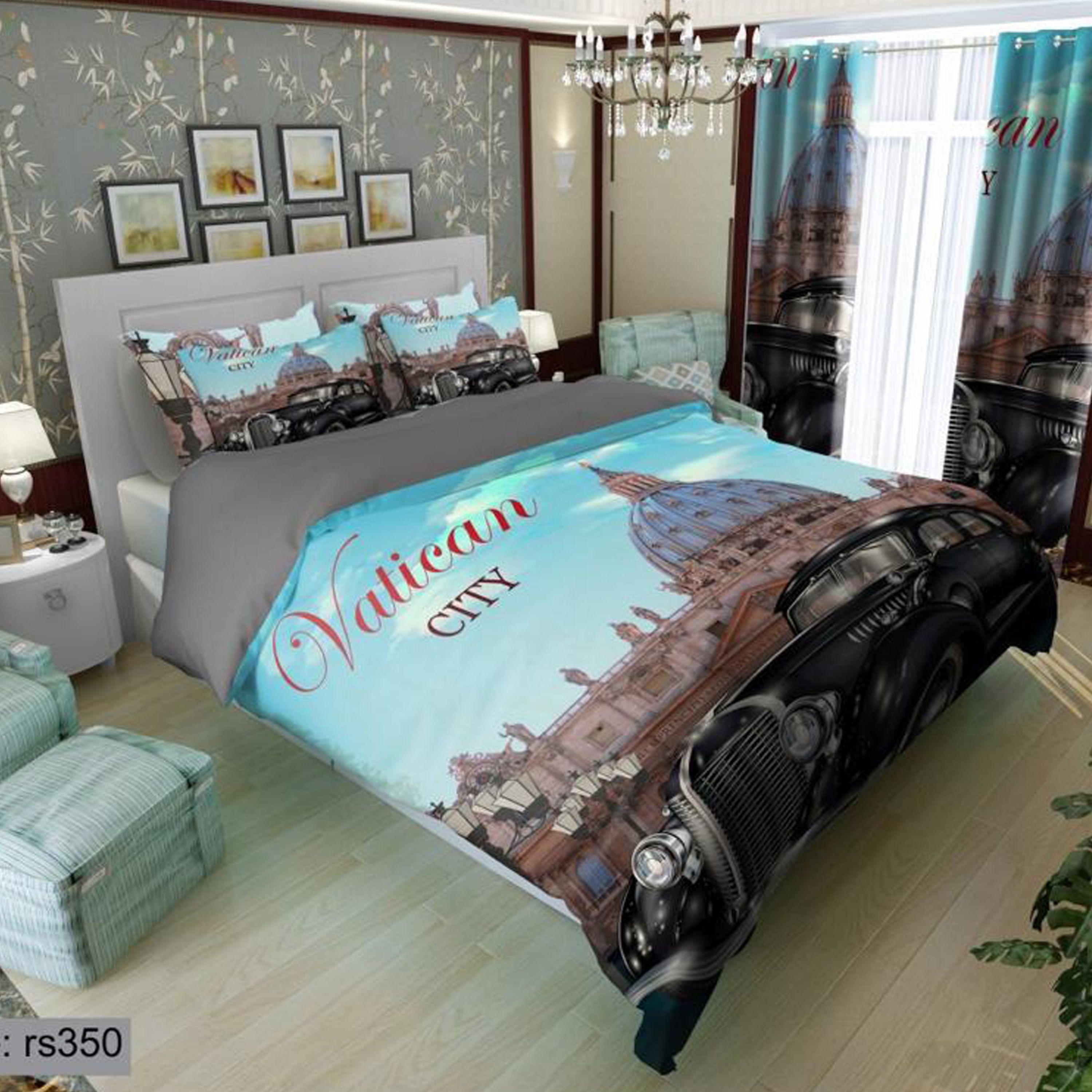 سرویس روتختی 1 نفره تنسل چاپی برندترک لند (Turk Land) کد rs 350