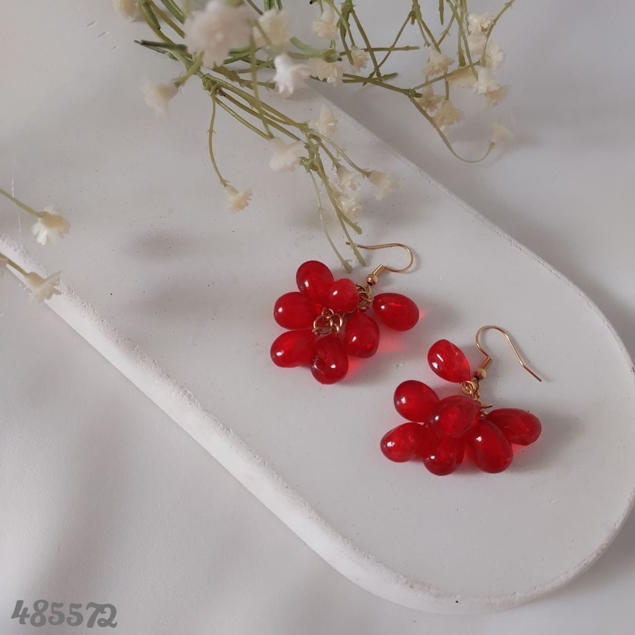 گوشواره یلدایی رنگ ثابت ضدحساسیت آبکاری طلا4