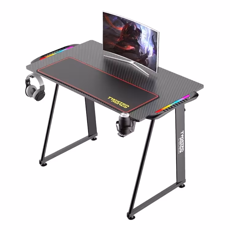 میز گیمینگ Twisted Minds طرح A Shaped با نورپردازی RGB
