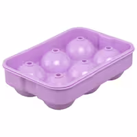 قالب یخ کروی مدل 6 تایی طرح لبخند رنگ بنفش