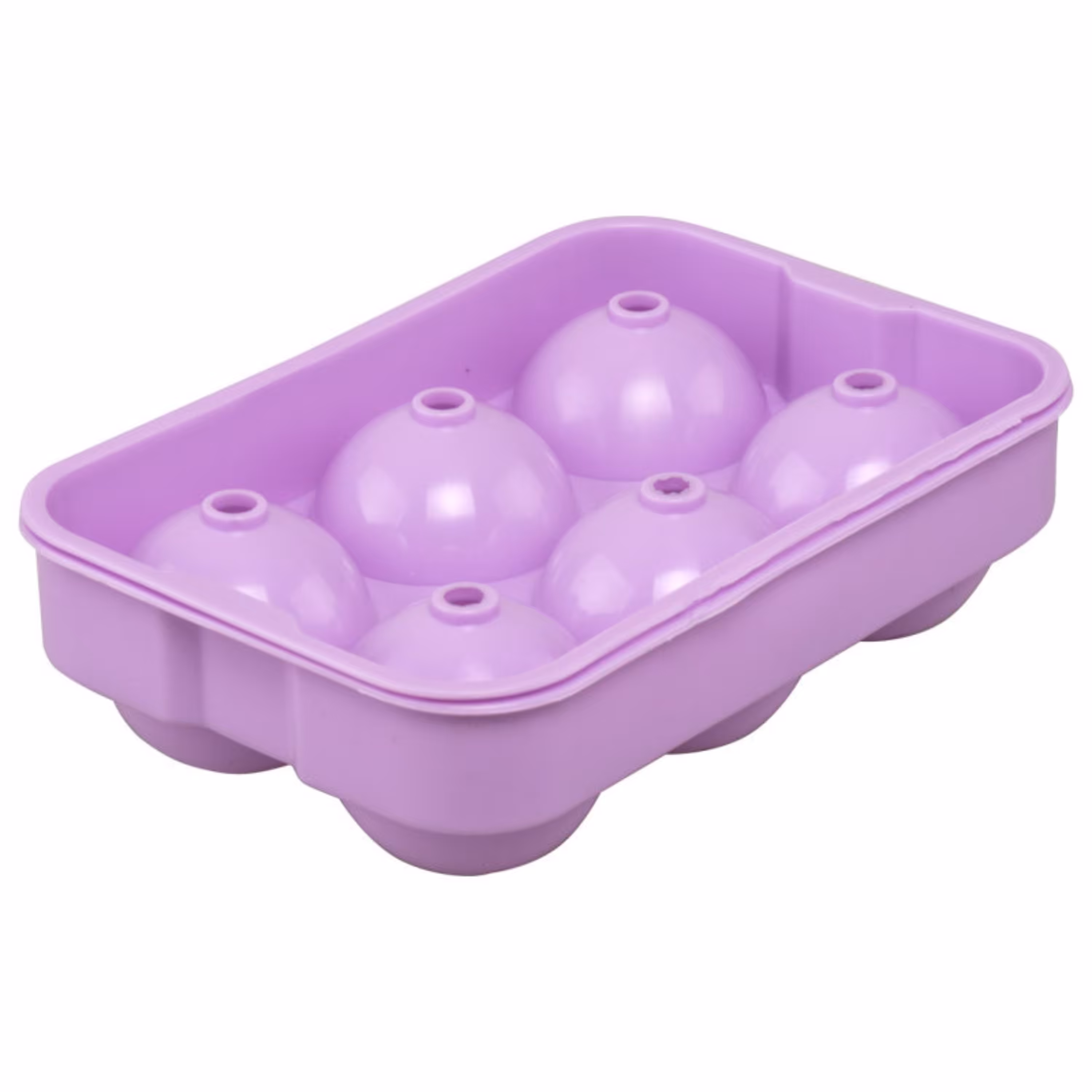 قالب یخ کروی مدل 6 تایی طرح لبخند رنگ بنفش