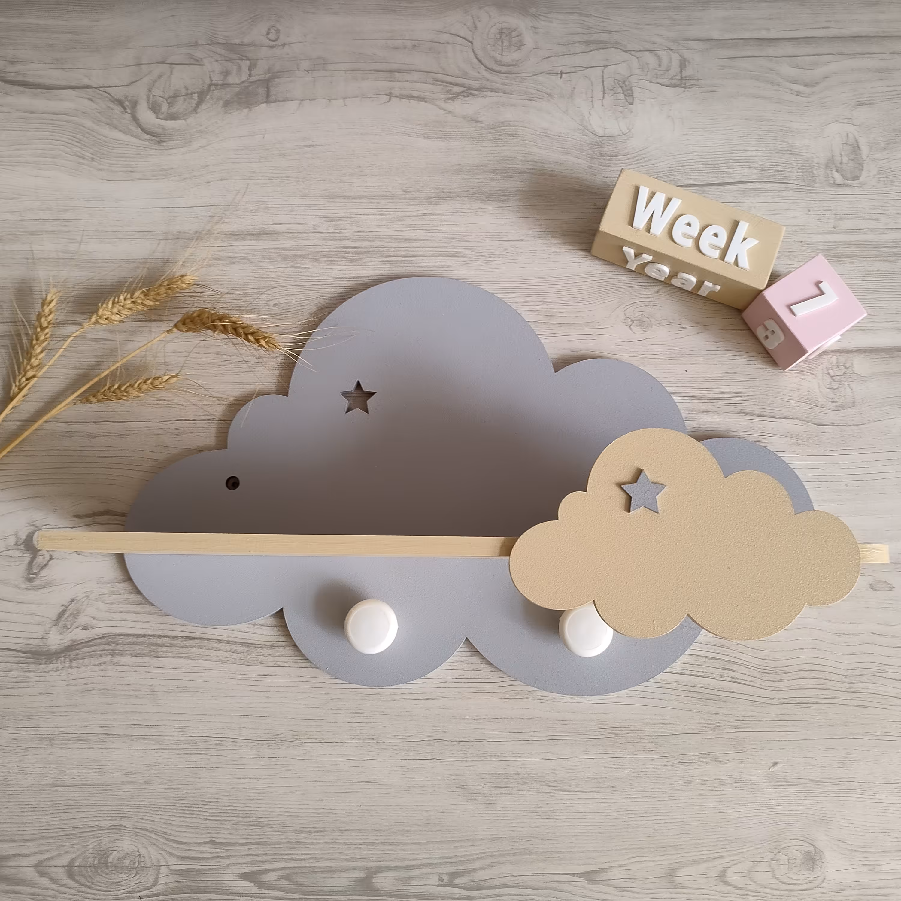 شلف دیواری کودک مدل ابر