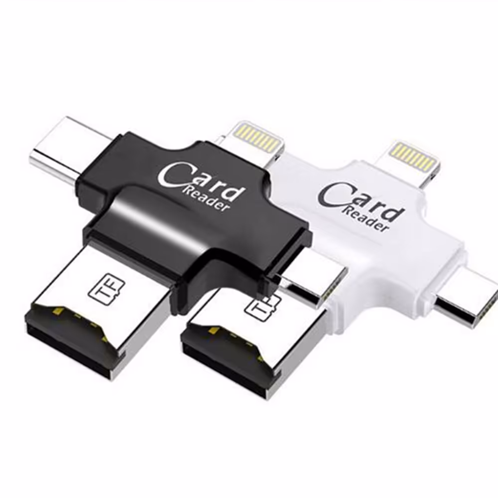 رم ریدر SD چهار سوکت (Type-c/Lightning/Micro USB/USB 2.0)