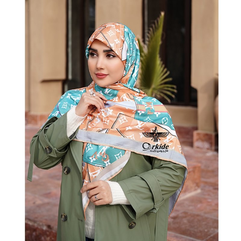 روسری نخ ابریشم گارزا قواره 130 سانت GK122440