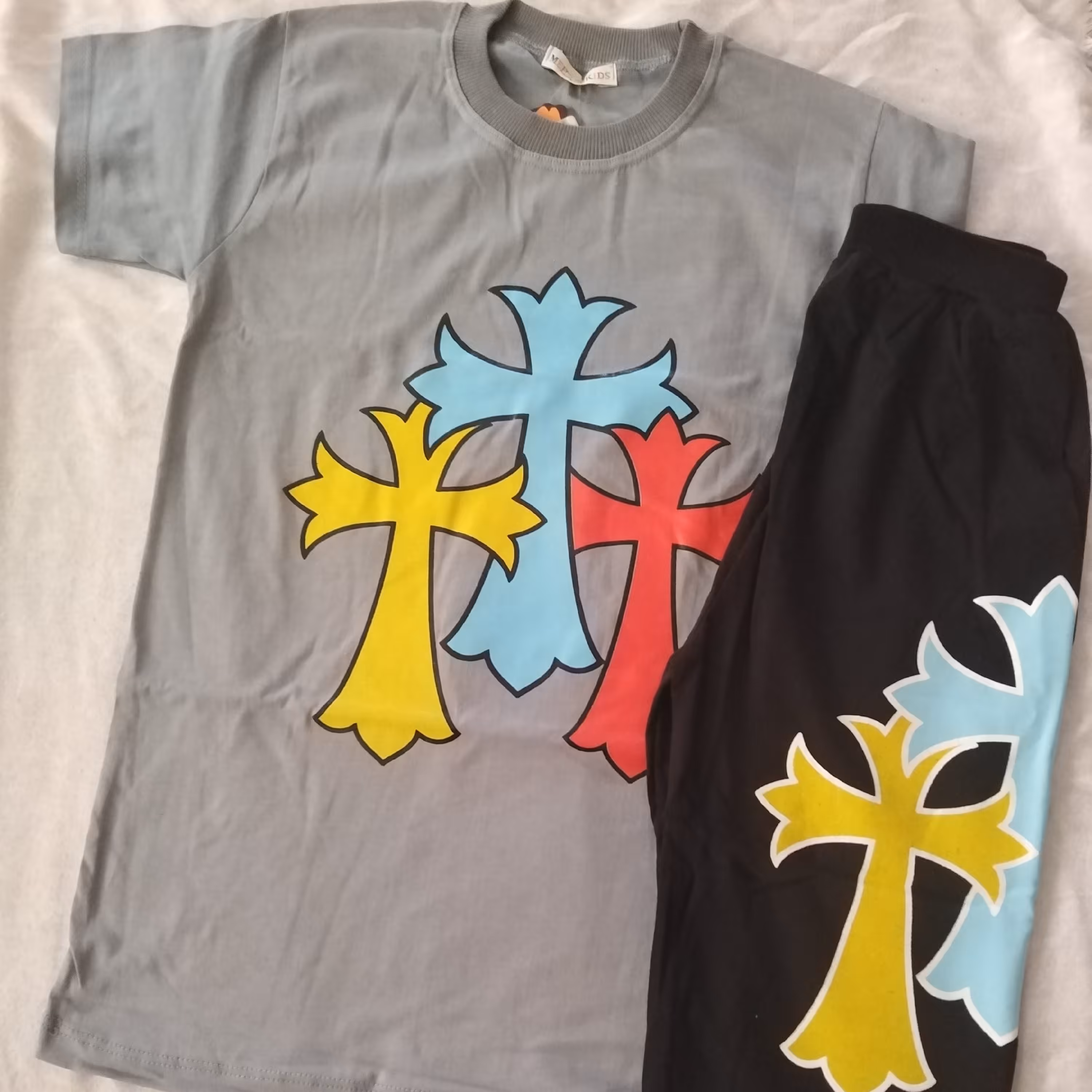 تیشرت شلوارک سه رنگ پسرونه سایز 60