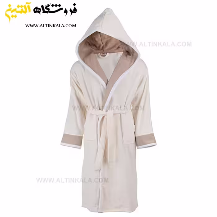حوله پالتویی کودک سلین طرح پسفیک کرم-بژ سایز 10-11