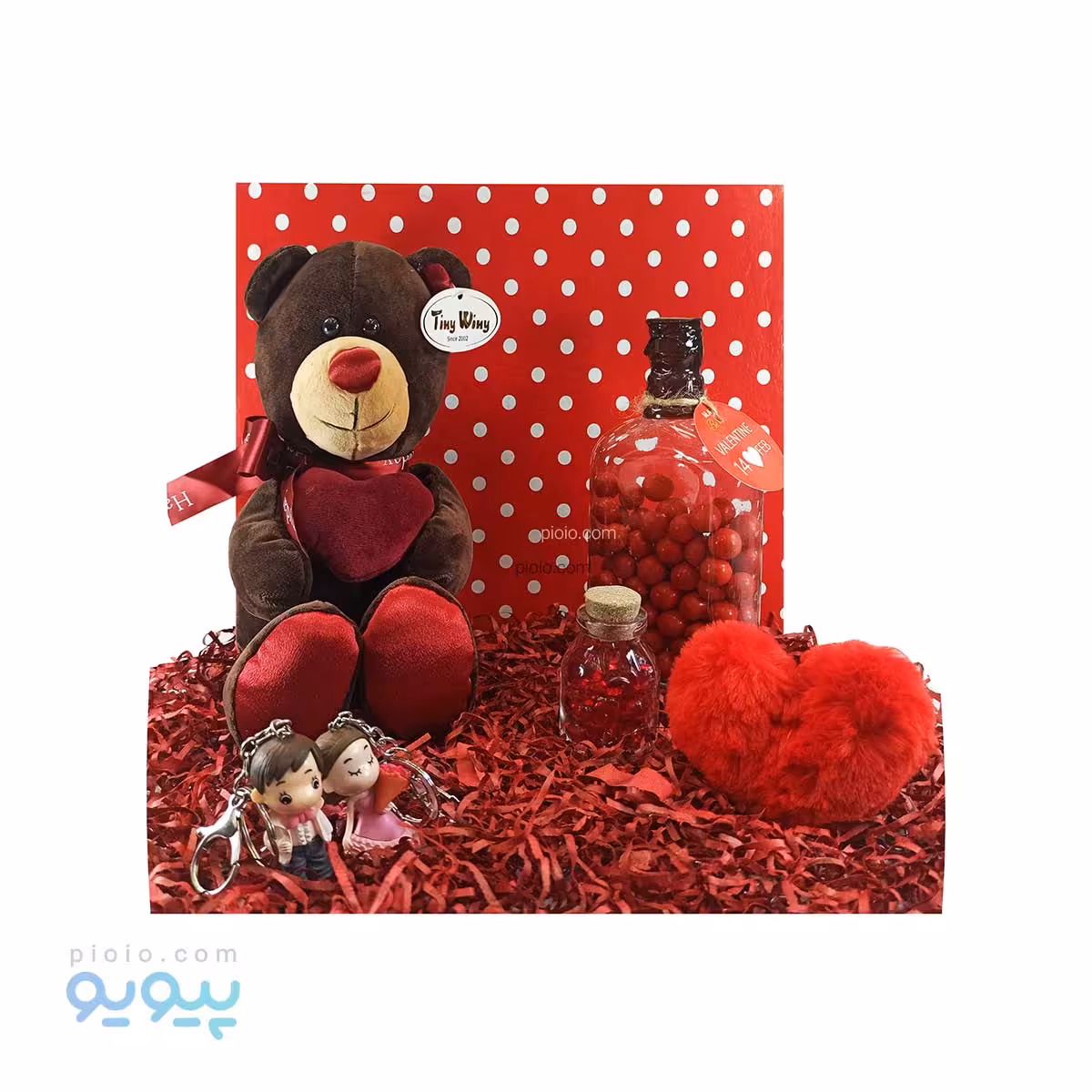 پک کادو ولنتاین خرس با جعبه خالخالی