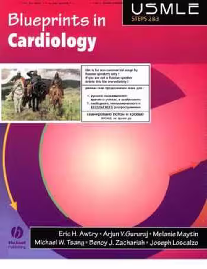 [PDF] دانلود کتاب Blueprints In Cardiology [Usmle Steps 2,3], 2003
