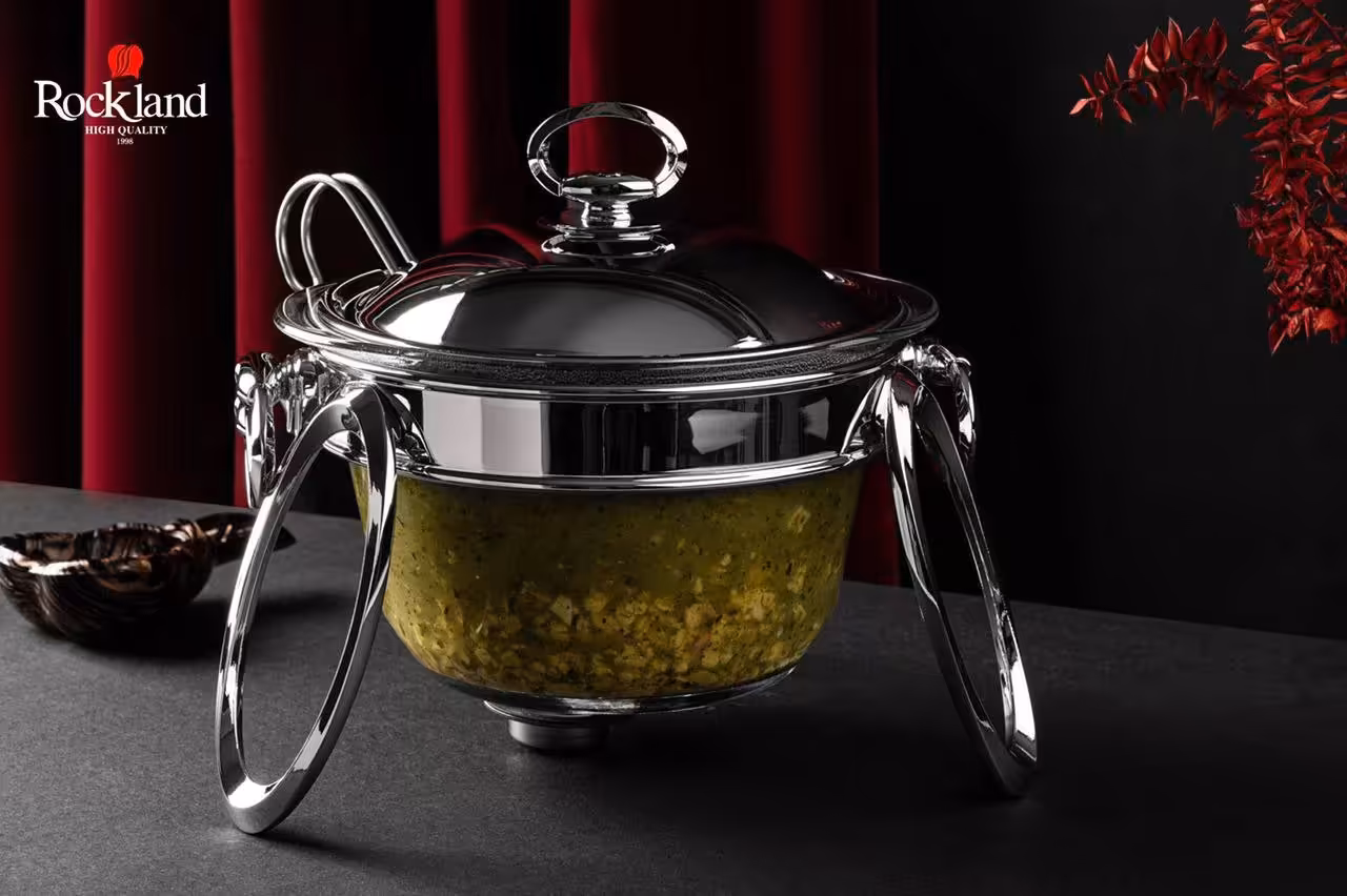 سوفله سوپ راکلند پایه استیل رنگ نقره ای