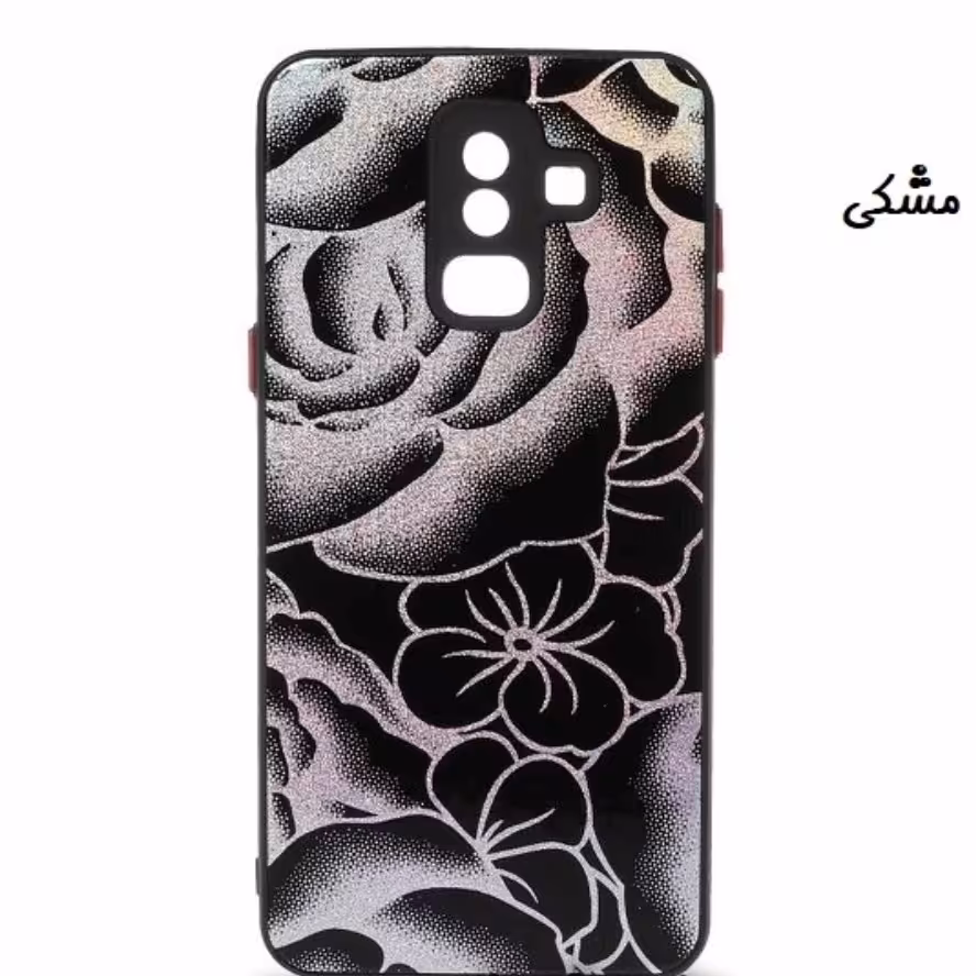 قاب گوشی Galaxy J8 - J810 سامسونگ طرح گل مخملی رنگی دور سیلیکونی