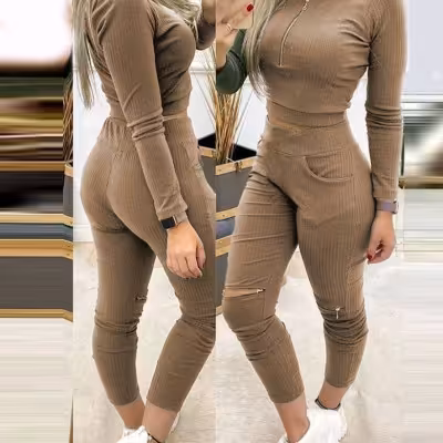 کراپ شلوار زیپ دار مدل حسنا