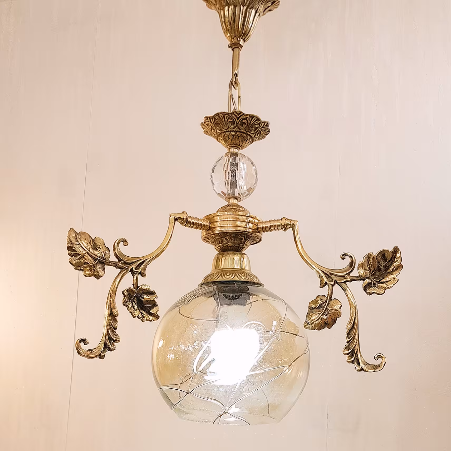 لوسترتک شعله برنزی مخصوص آشپزخانه و اتاق خواب(تمام برنج)