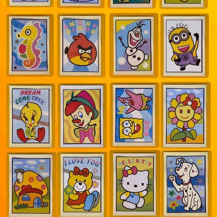 هنر ماسه 15 رنگ  مقوایی