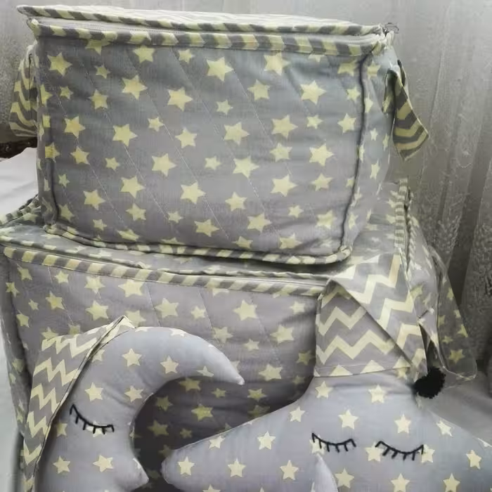 باکس وسایل یا لباس کودک،نظم دهنده کمد لباس،با دوام ،قابل شستشو،دو سایز 