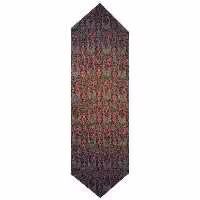 رومیزی رانر ترمه نخی  کد TRRA33  نفیس  رنگ طوسی زرشکی  آستر زرشکی