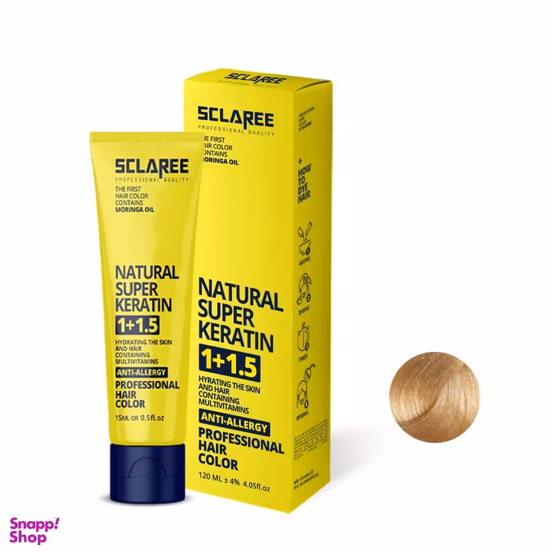 رنگ مو اسکلاره شماره 10.8 حجم 120 میلی لیتر رنگ بلوند زیتونی پلاتینه