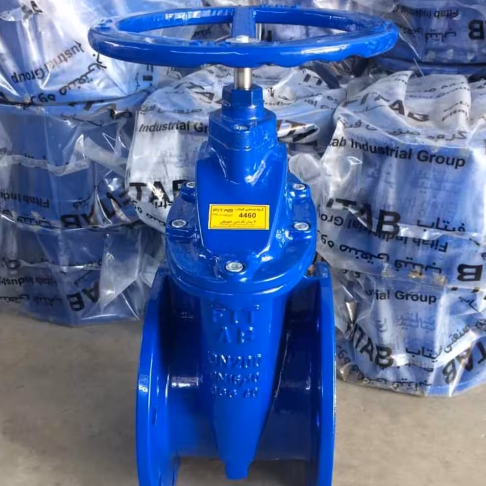 شیر فلکه  کشویی زبانه لاستیکی فیتاب سایز10اینچ(پس کرایه) 