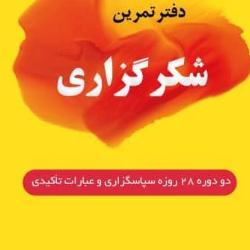 دفتر تمرین شکرگزاری( دو دوره 28 روزه سپاسگزاری و عبارات تاکیدی) مصور رنگی