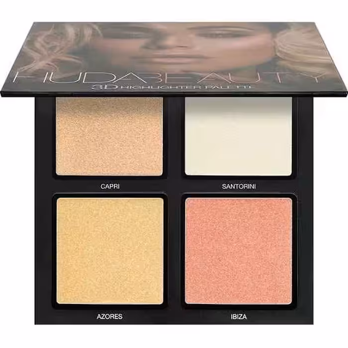 پالت هایلایتر هدی بیوتی HUDABEAUTY مدل 3D | چهار رنگ