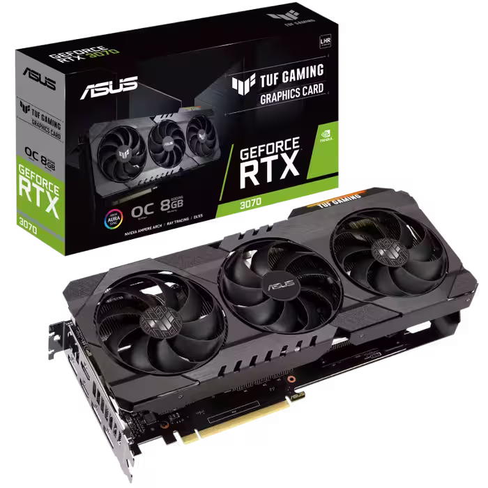 کارت گرافیک  ایسوس مدل TUF-RTX3070-O8G-V2-GAMING حافظه 8 گیگابایت