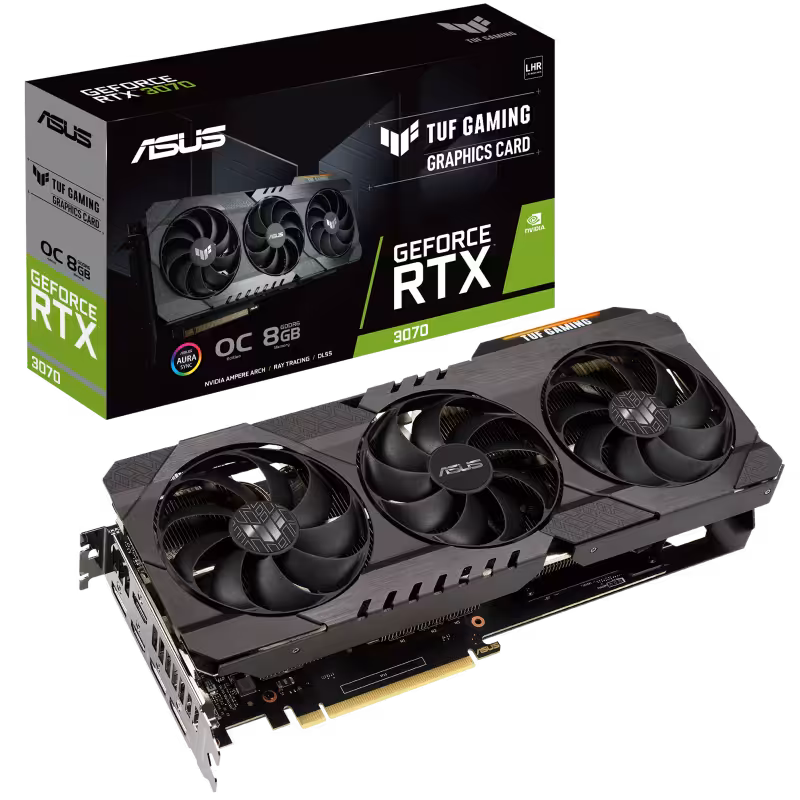 کارت گرافیک  ایسوس مدل TUF-RTX3070-O8G-V2-GAMING حافظه 8 گیگابایت
