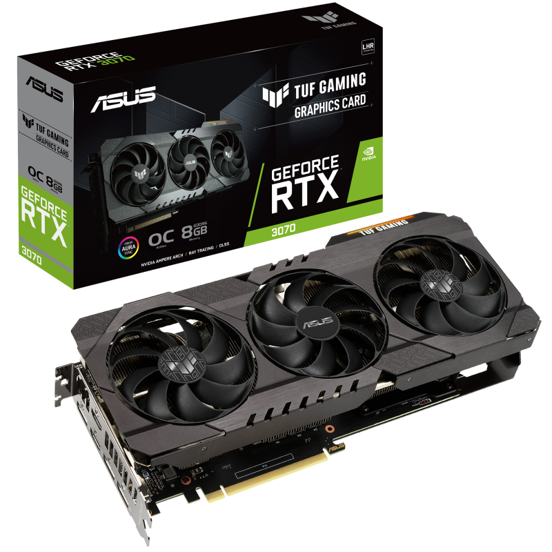 کارت گرافیک  ایسوس مدل TUF-RTX3070-O8G-V2-GAMING حافظه 8 گیگابایت