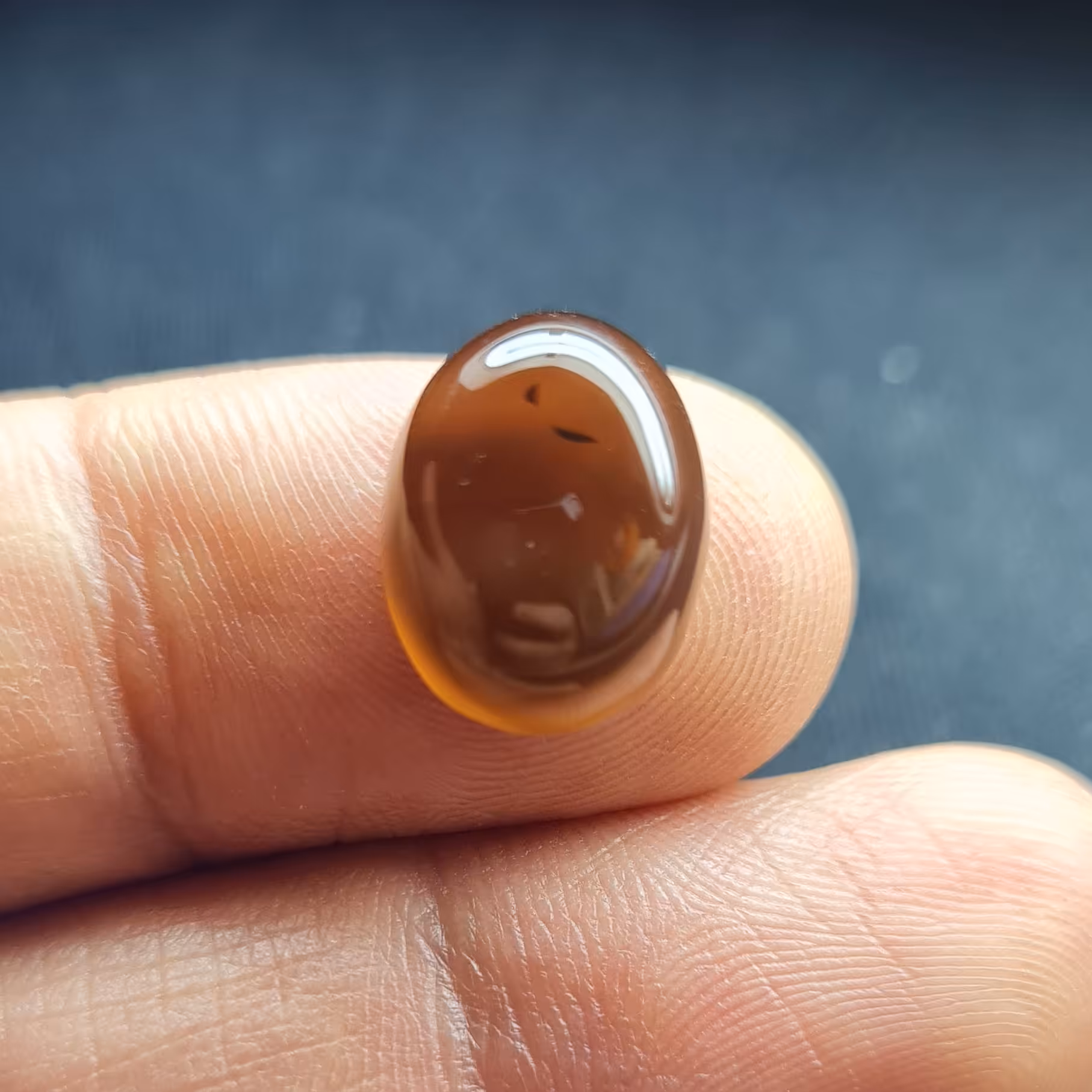 نگین عقیق خرمایی 3