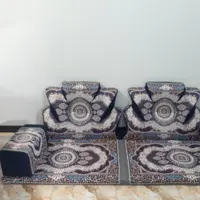 ست 5 تکه پشتی خلیجی مبل نما پارچه شانل مبلی 