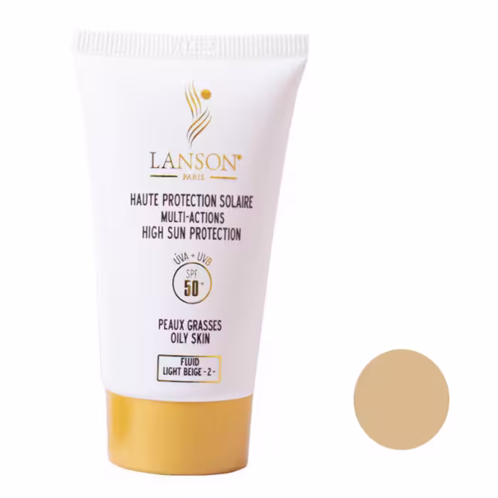 ضد آفتاب لانسون Light Beige شماره 2 مدل spf 50