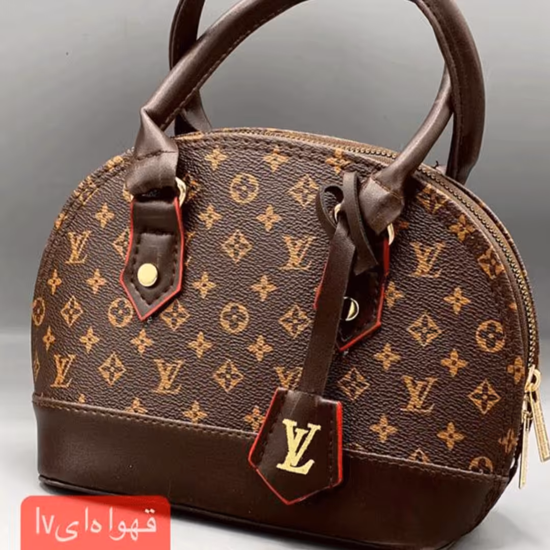 کیف نیم دایره قهوه ای ال وی